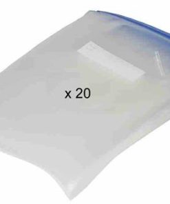 Lot de Sac plastique sous videfresh 20 sacs refermables de 22 x 21 cm Convient p